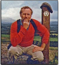 Photo of Richard Hayward (deceased) along a waymarked path